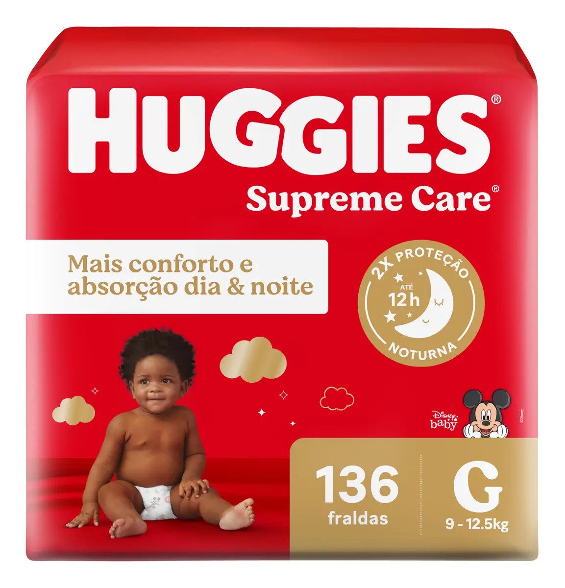 Fralda Huggies Maxima Protecao G - 136 Unidades