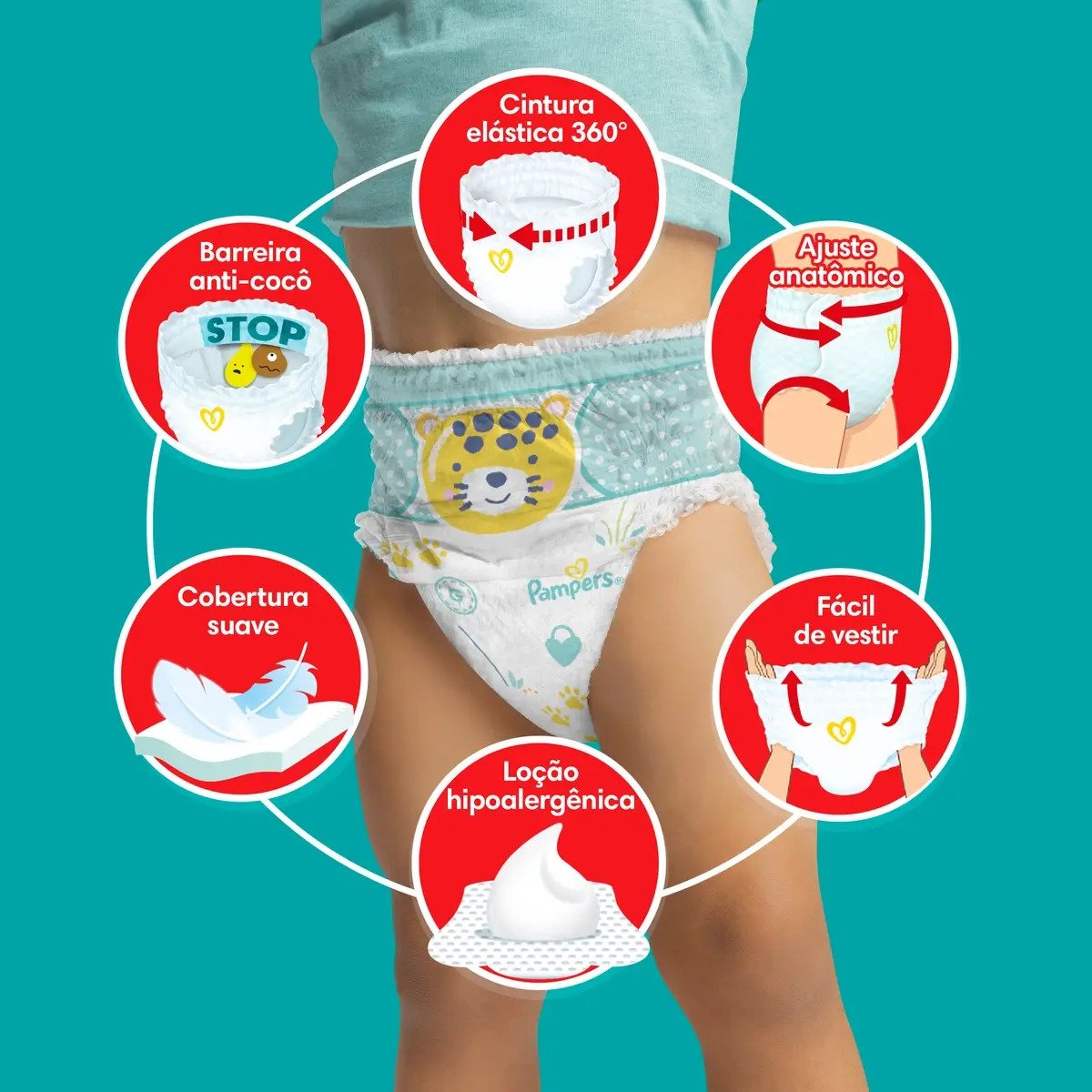 Fralda Pampers Pants Ajuste Total XG, 86 Unidades