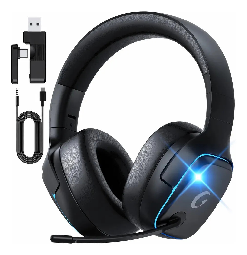 Headset Gamer OLAFVI Captain 780 Sem Fio Bluetooth RGB Preto