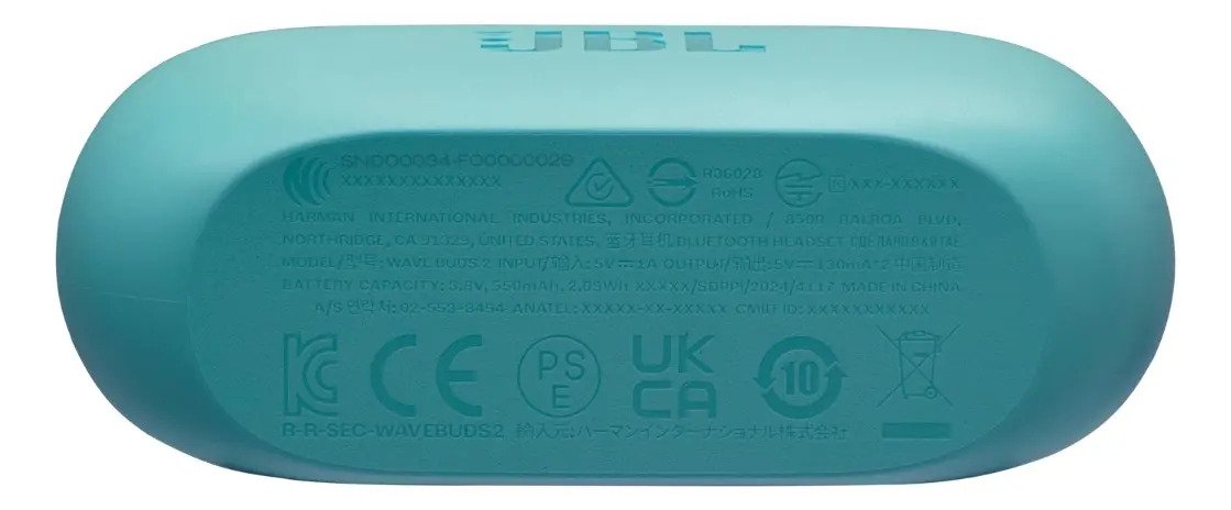 Fone de Ouvido Bluetooth JBL Wave Buds 2 TWS Azul
