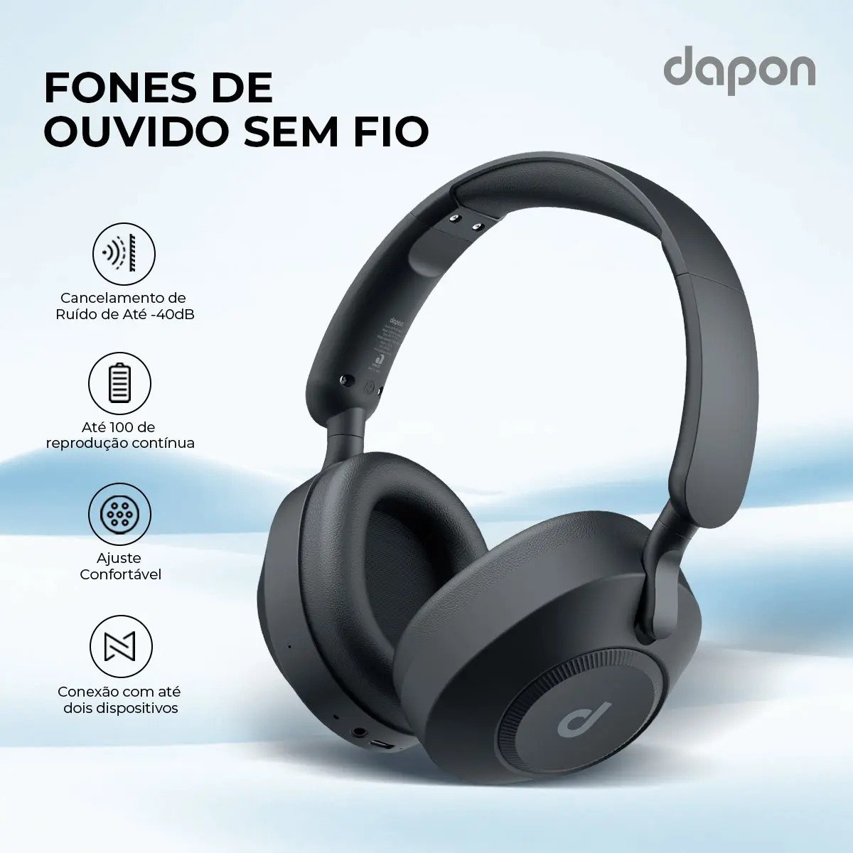 Headphone Bluetooth Dapon H02D Pro ANC Over-Ear Verde