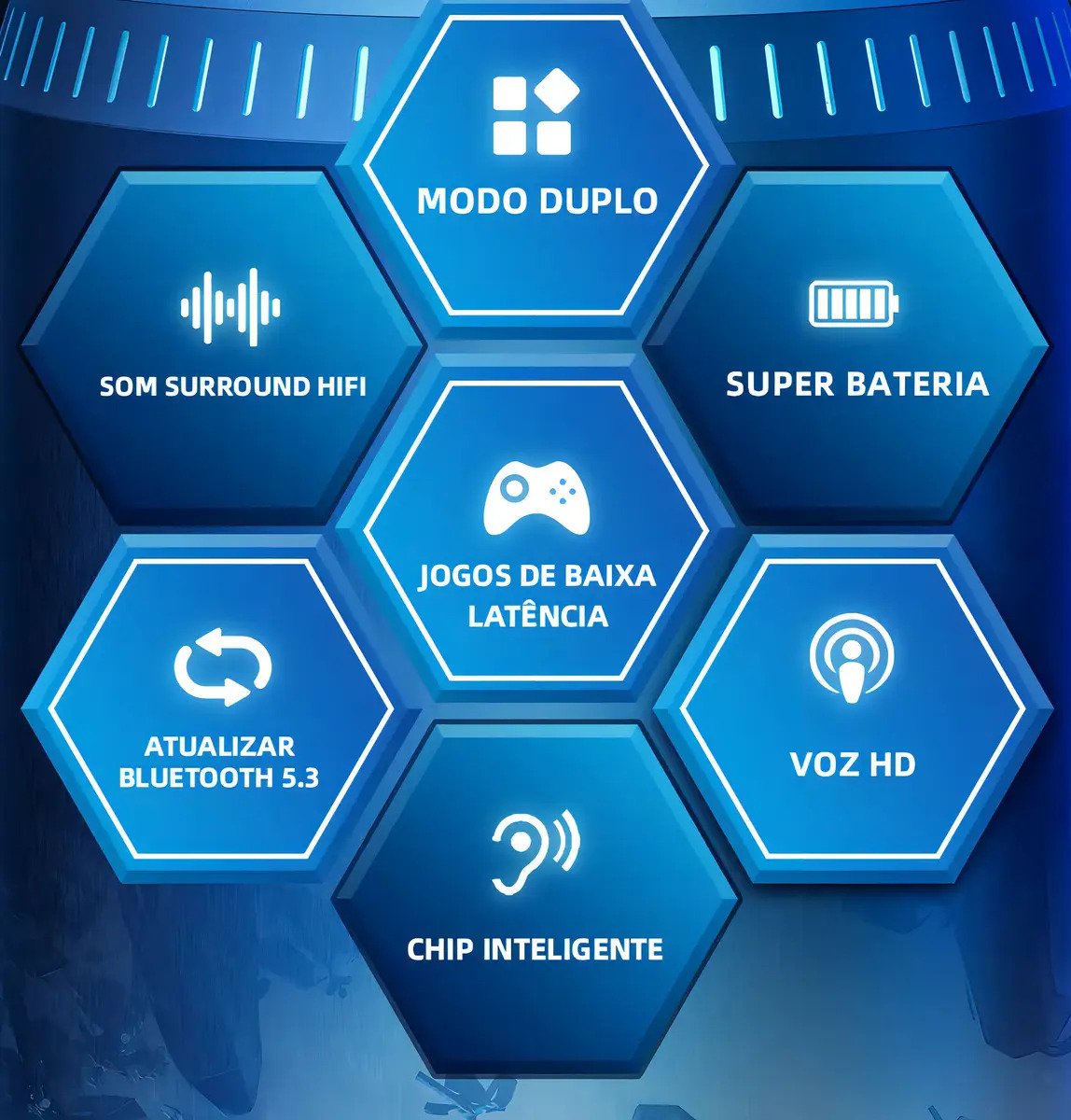 Fone de Ouvido Gamer Lenovo GM2 Pro Bluetooth 5.3