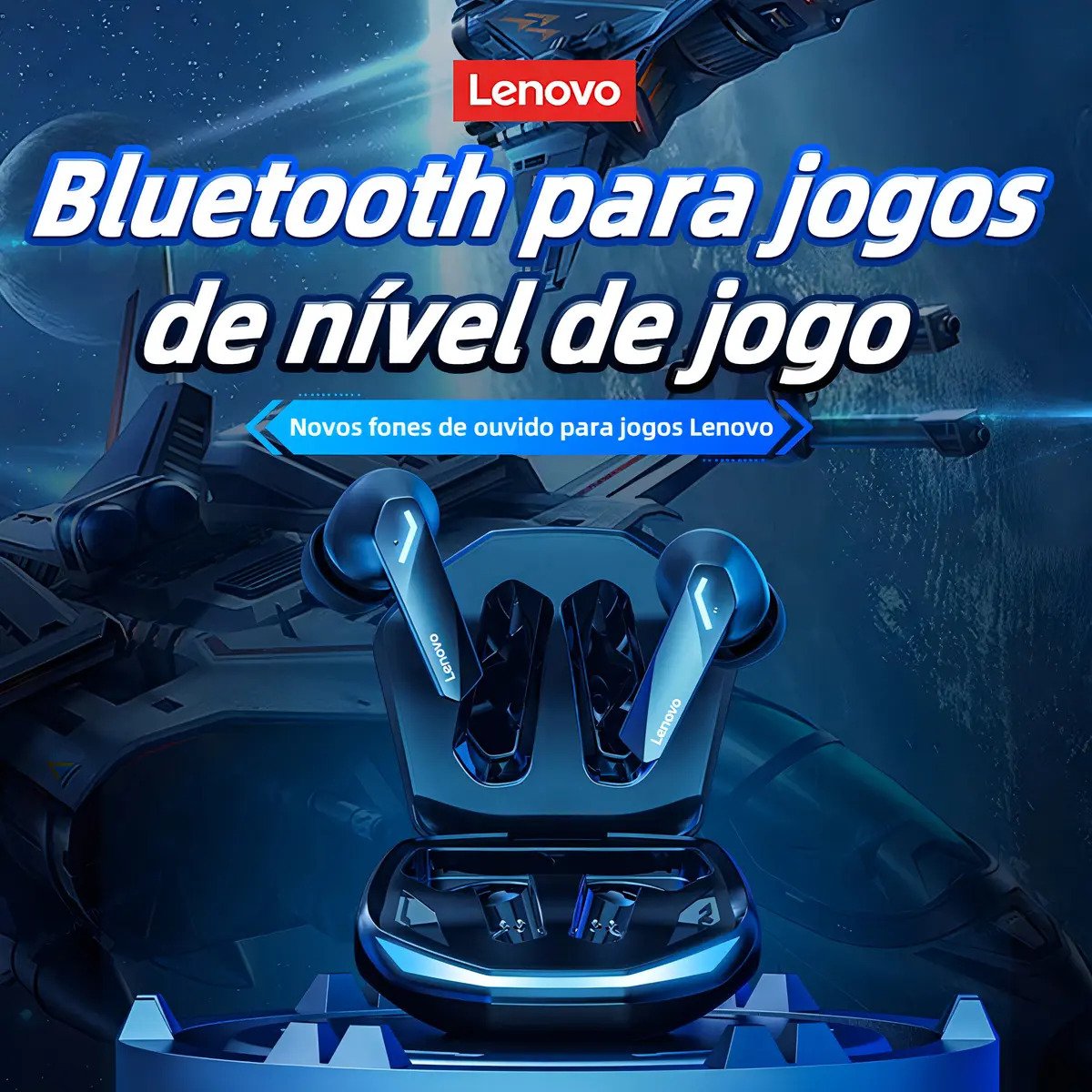 Fone de Ouvido Gamer Lenovo GM2 Pro Bluetooth 5.3