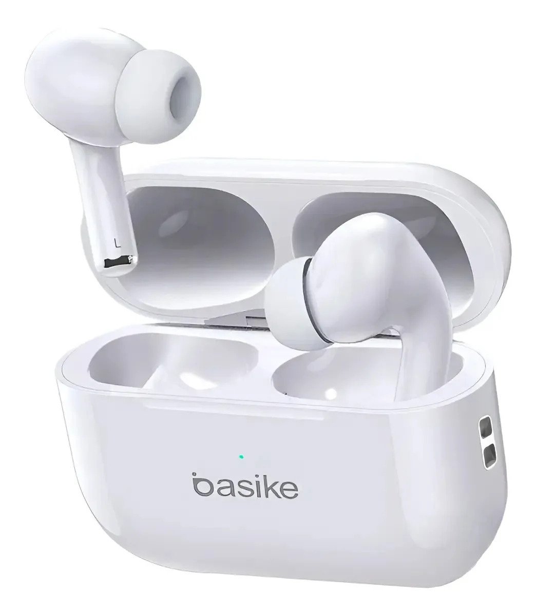 Fone de Ouvido TWS Basike In-ear Sem Fio Bluetooth 5.3 com Microfone e Cancelamento de Ruído
