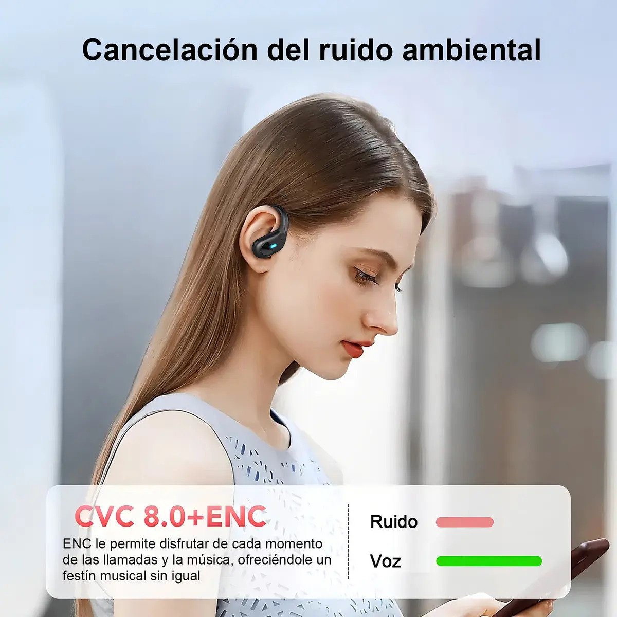 Fone de Ouvido Mertto BX30 Sem Fio Bluetooth IPX7, com Cancelamento de Ruído e LED