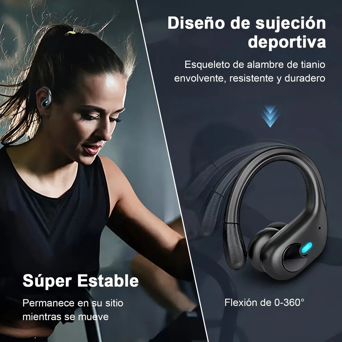 Fone de Ouvido Mertto BX30 Sem Fio Bluetooth IPX7, com Cancelamento de Ruído e LED