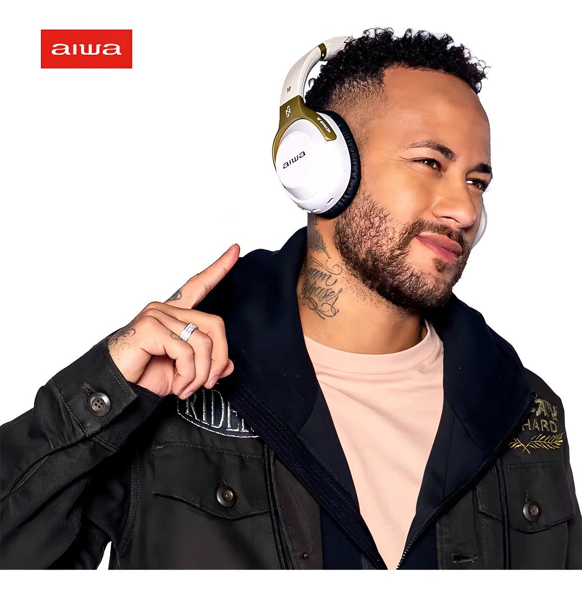 Headphone Aiwa AWS-HP-NJ-01-WG Neymar Jr Bluetooth Edicao Limitada