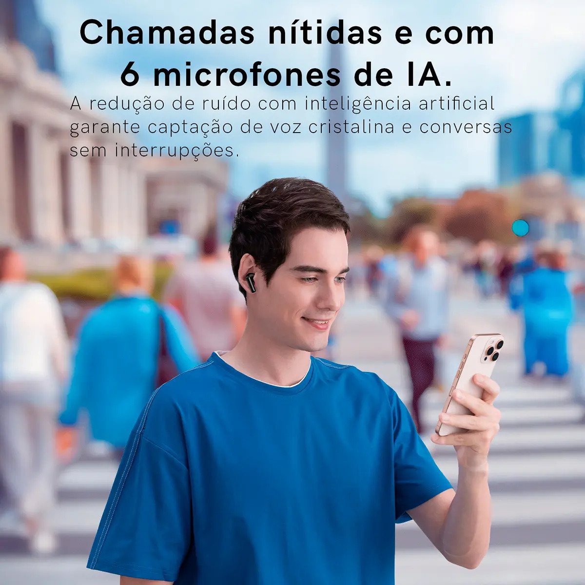 Fone de Ouvido Bluetooth Baseus Bass com ANC Preto