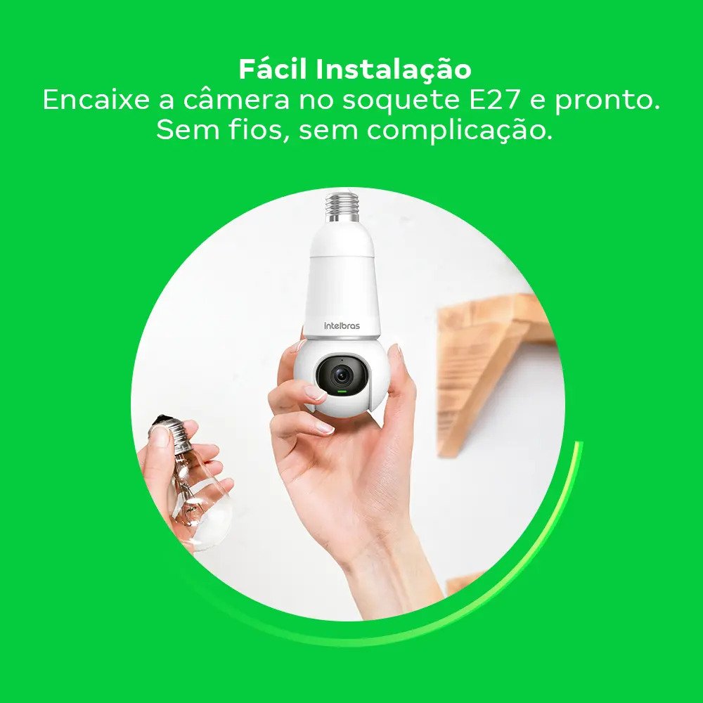 Camera Lampada Intelbras iM6 Full Color 3MP 360 Wi-Fi