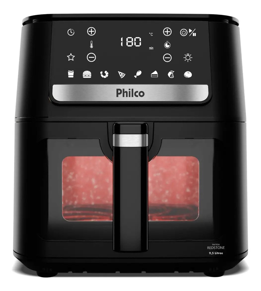 Air Fryer Philco 9,5L Visor Glass Redstone 1800W PAF95A