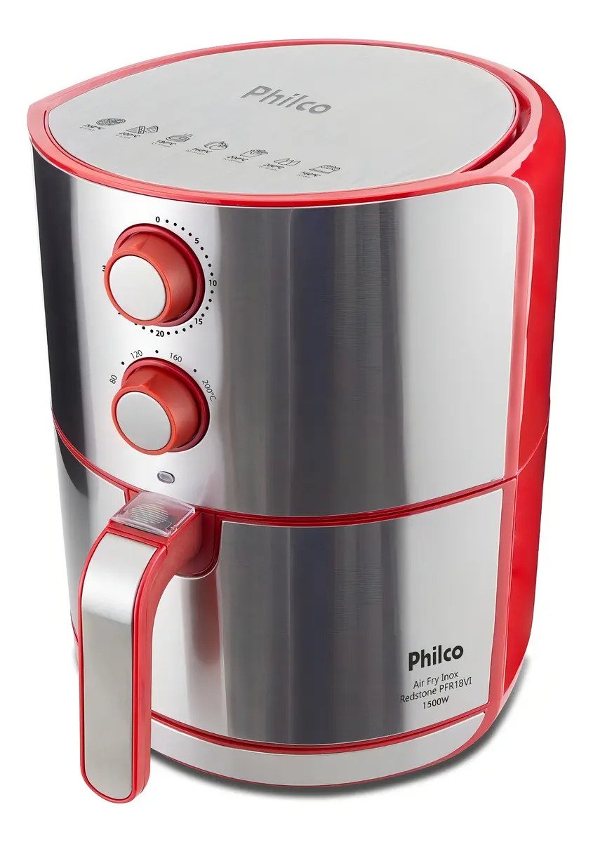Fritadeira Air Fryer Philco Redstone PFR18VI 4,6L 1500W Inox