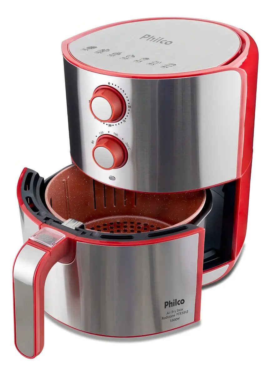Fritadeira Air Fryer Philco Redstone PFR18VI 4,6L 1500W Inox