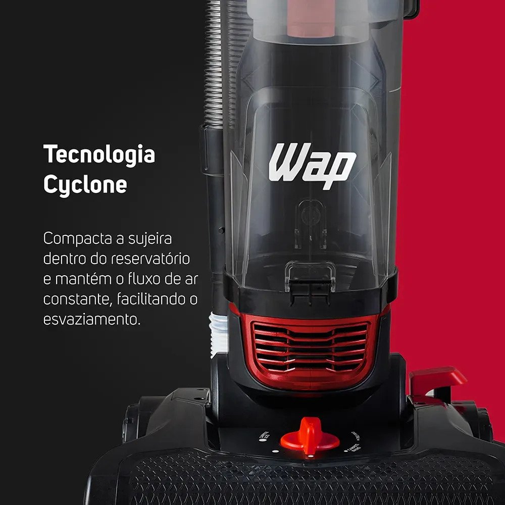 Aspirador de Po Vertical WAP Power Speed 2 em 1 2000W com Filtro HEPA