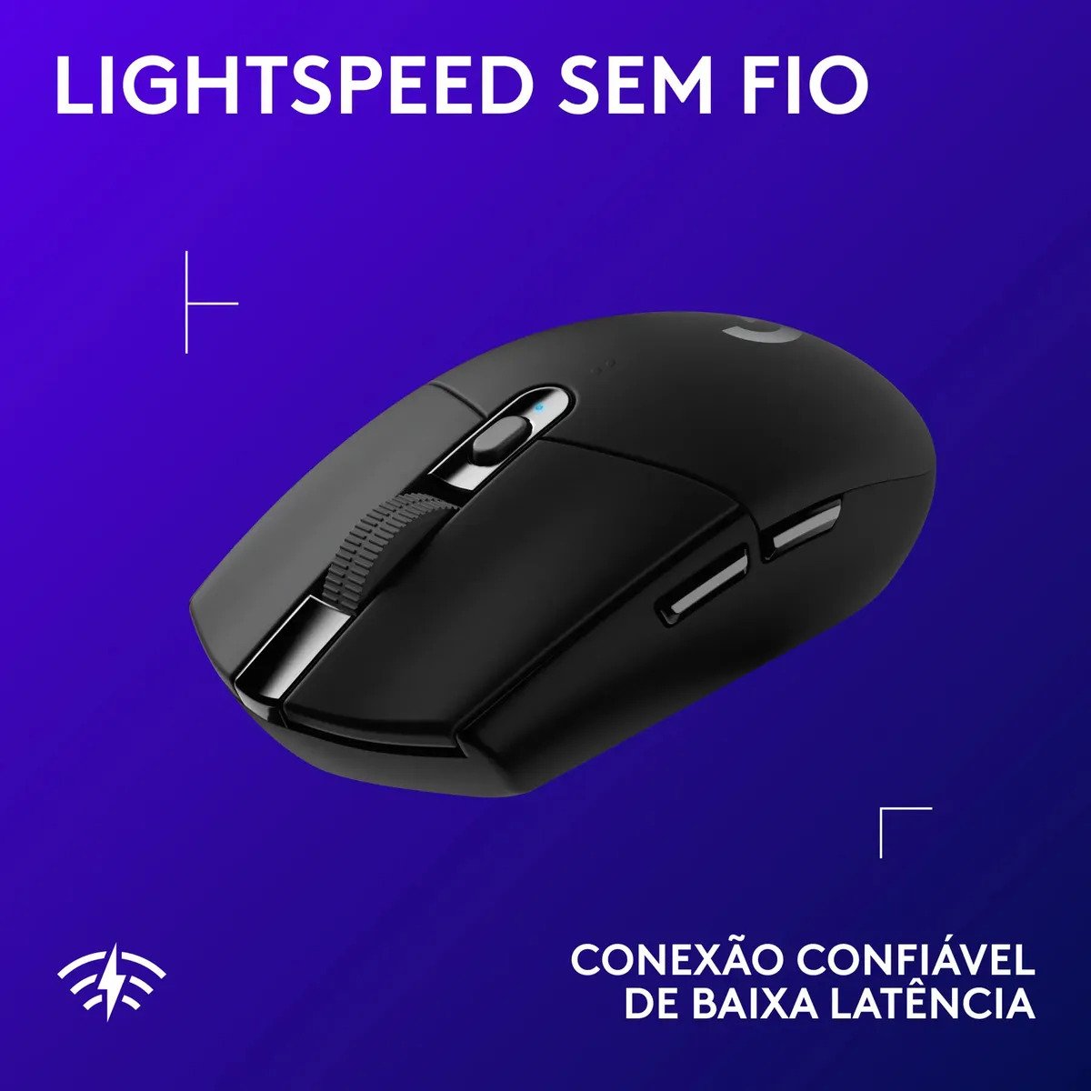 Mouse Gamer Logitech G305 Lightspeed Sem Fio Preto