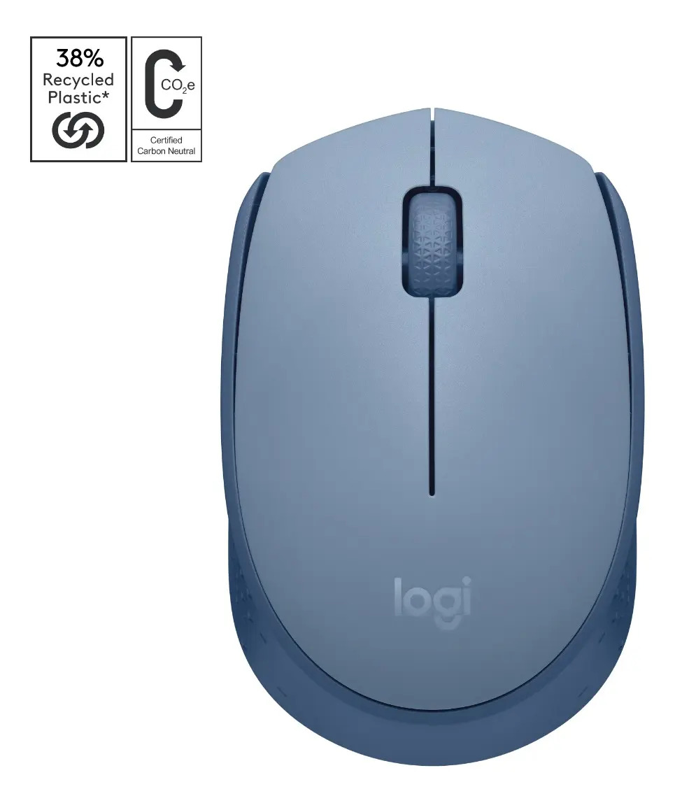 Mouse Sem Fio Logitech M170 Azul Claro