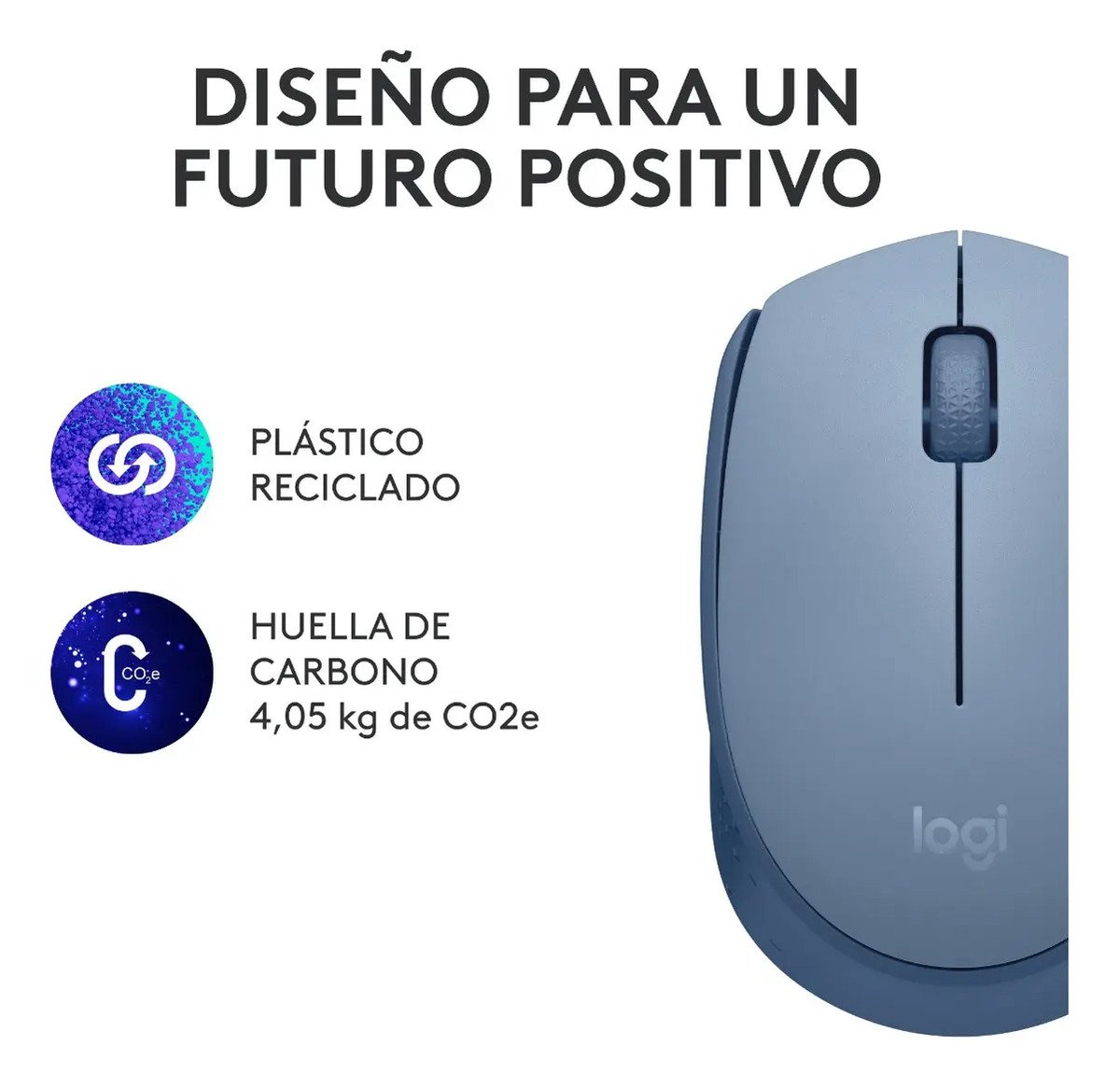 Mouse Sem Fio Logitech M170 Azul Claro