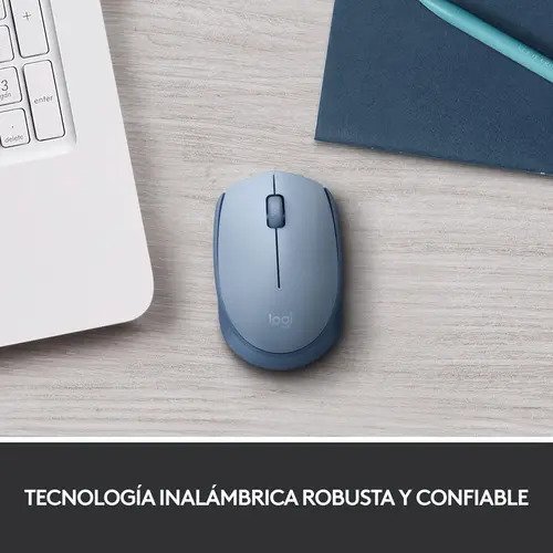 Mouse Sem Fio Logitech M170 Azul Claro