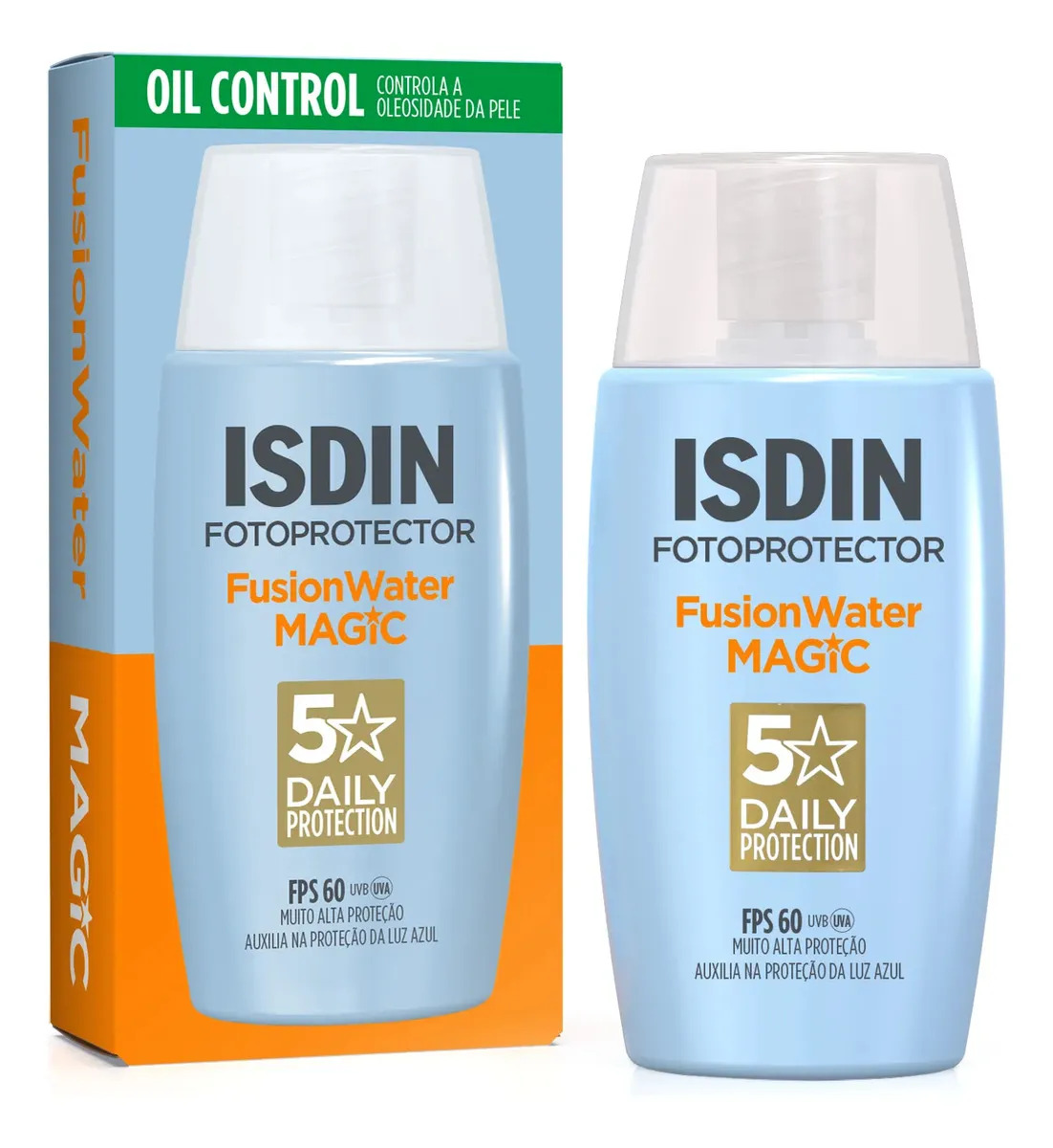 ISDIN Fusion Water 5 Stars FPS 60 50ml Protetor Solar Facial