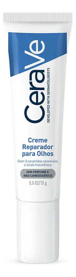 CeraVe Creme Reparador para Olhos 3 Ceramidas e Acido Hialuronico 15g