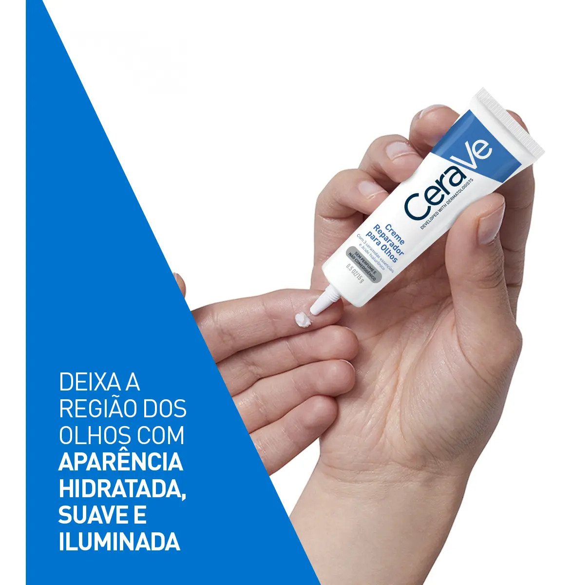 CeraVe Creme Reparador para Olhos 3 Ceramidas e Acido Hialuronico 15g