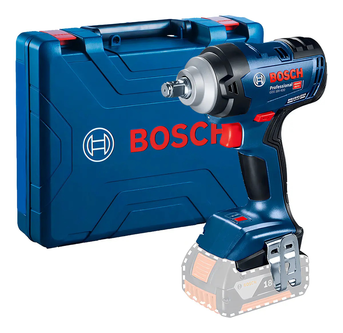 Chave de Impacto Bosch GDS 18V-400 com Maleta