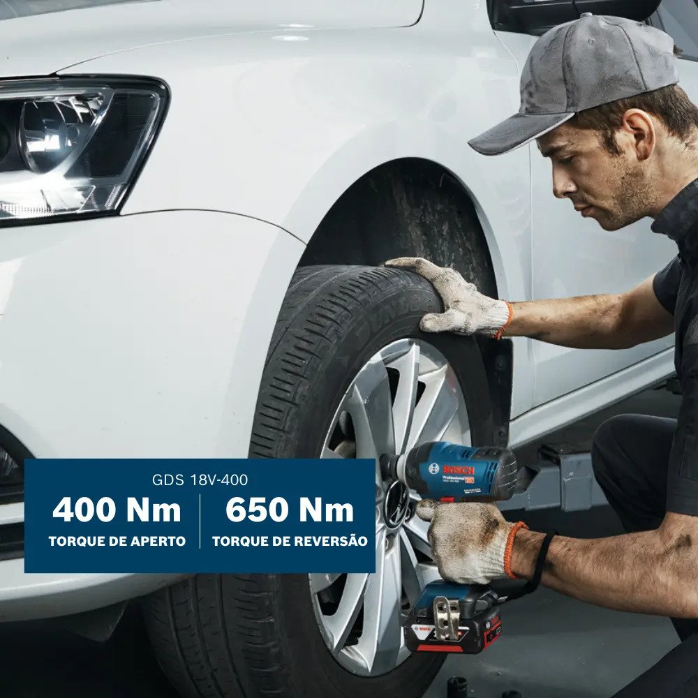 Chave de Impacto Bosch GDS 18V-400 com Maleta