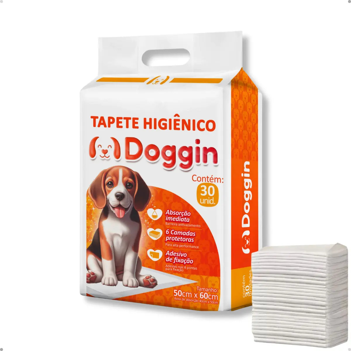 Tapete Higiênico Doggin Premium 60x50 - 30 Unidades