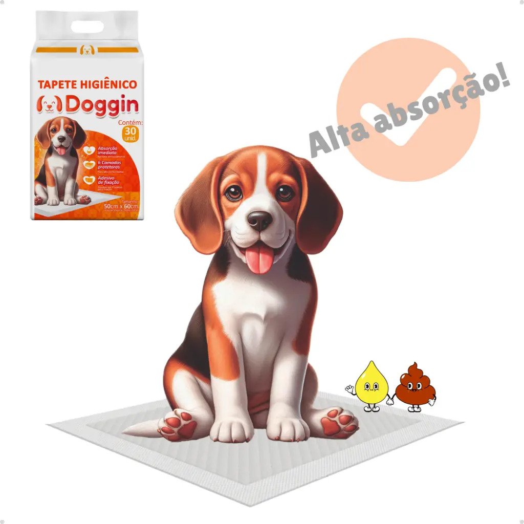 Tapete Higiênico Doggin Premium 60x50 - 30 Unidades