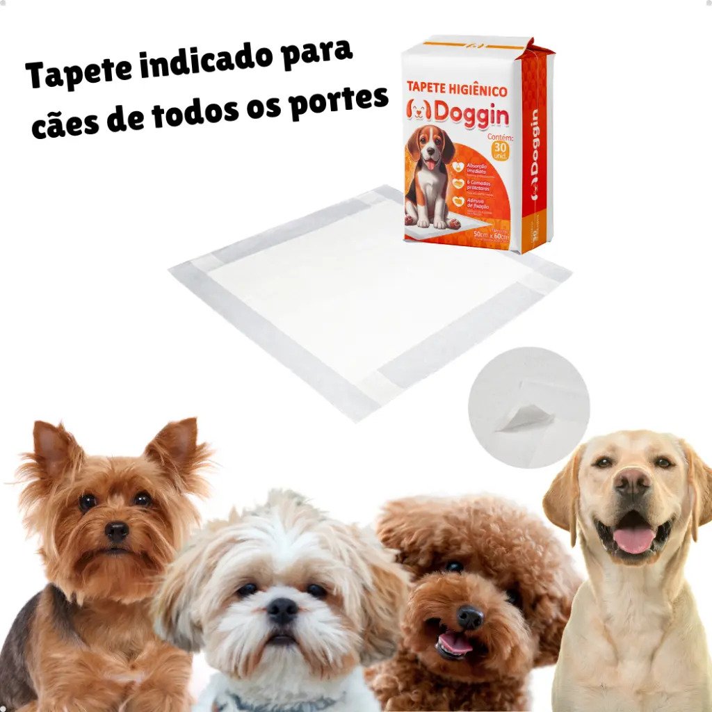 Tapete Higiênico Doggin Premium 60x50 - 30 Unidades
