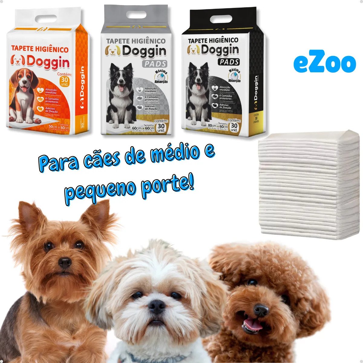 Tapete Higiênico Doggin Premium 60x50 - 30 Unidades
