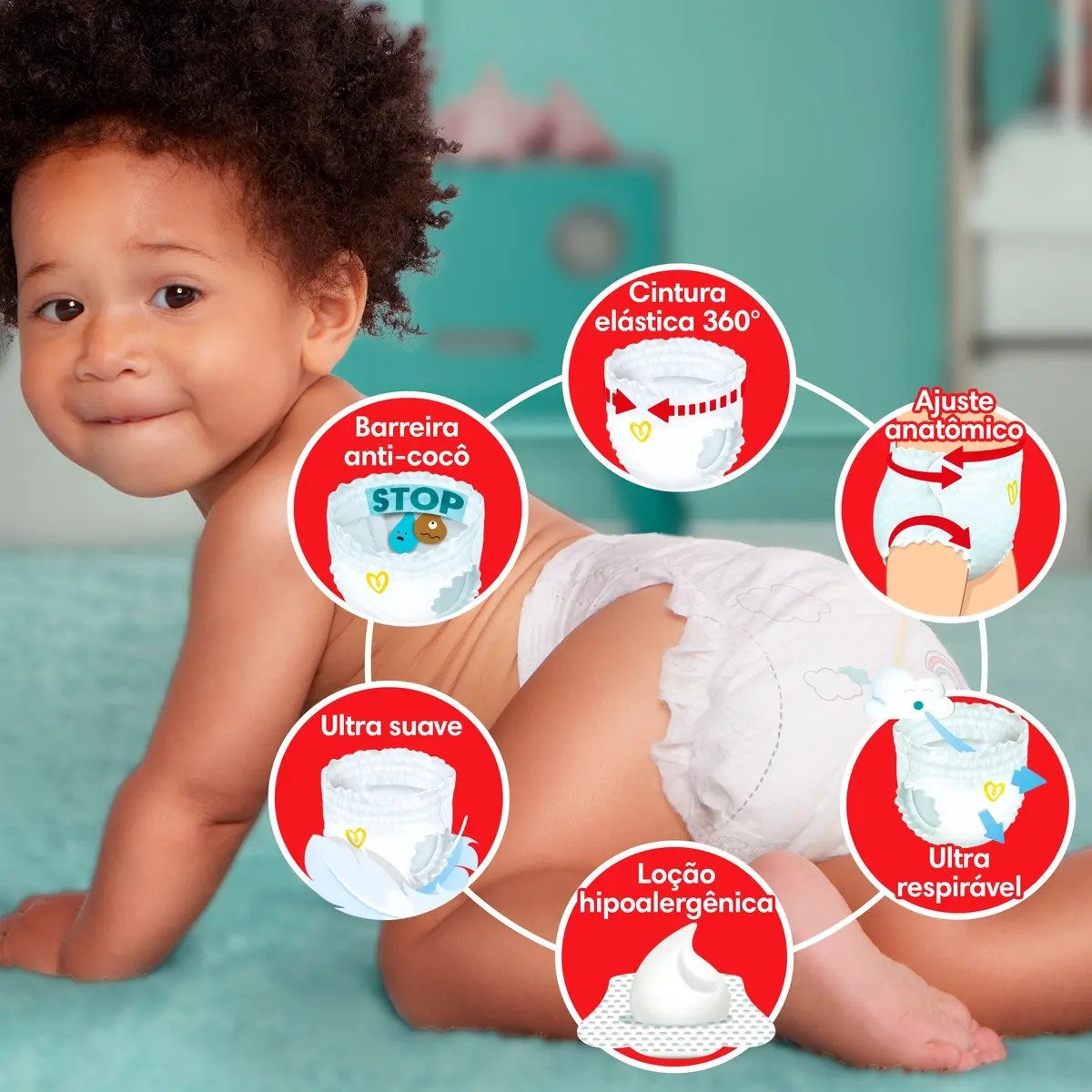 Fralda Pampers Premium Care Pants XG, 64 Unidades