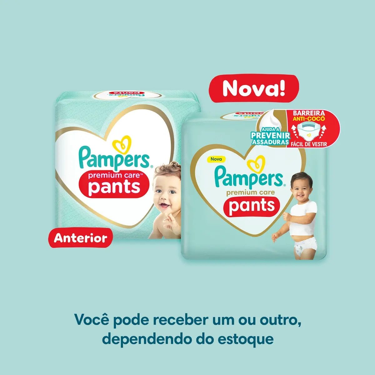 Fralda Pampers Premium Care Pants XG, 64 Unidades