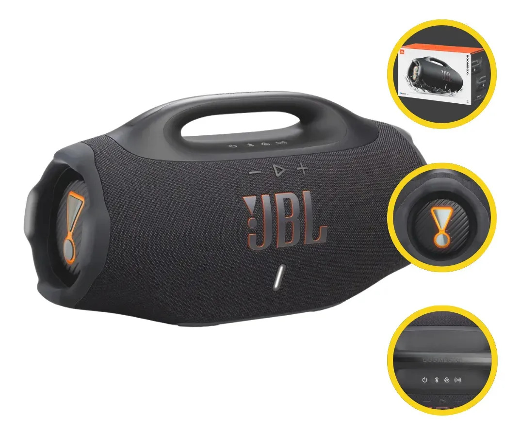 Caixa de Som JBL Boombox 4 Bluetooth À Prova D'água Preta