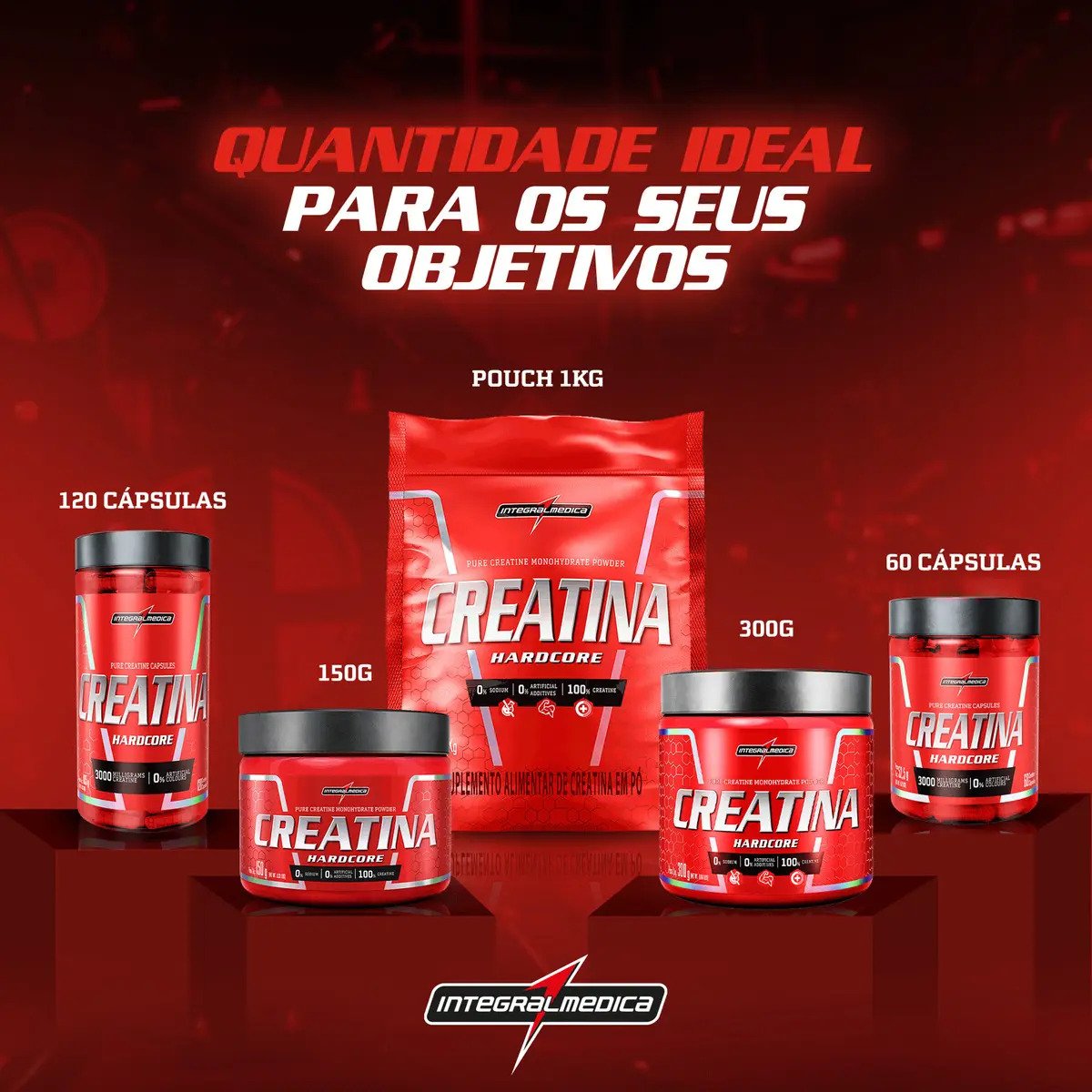 Creatina Integralmedica 100% Pura 150g - Potencialize sua Performance e Melhore a Recuperação Muscular