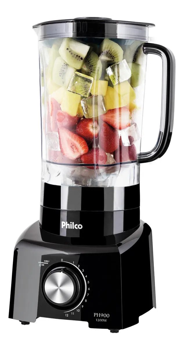 Liquidificador Philco 1200W 3L 12 Velocidades Preto PH900