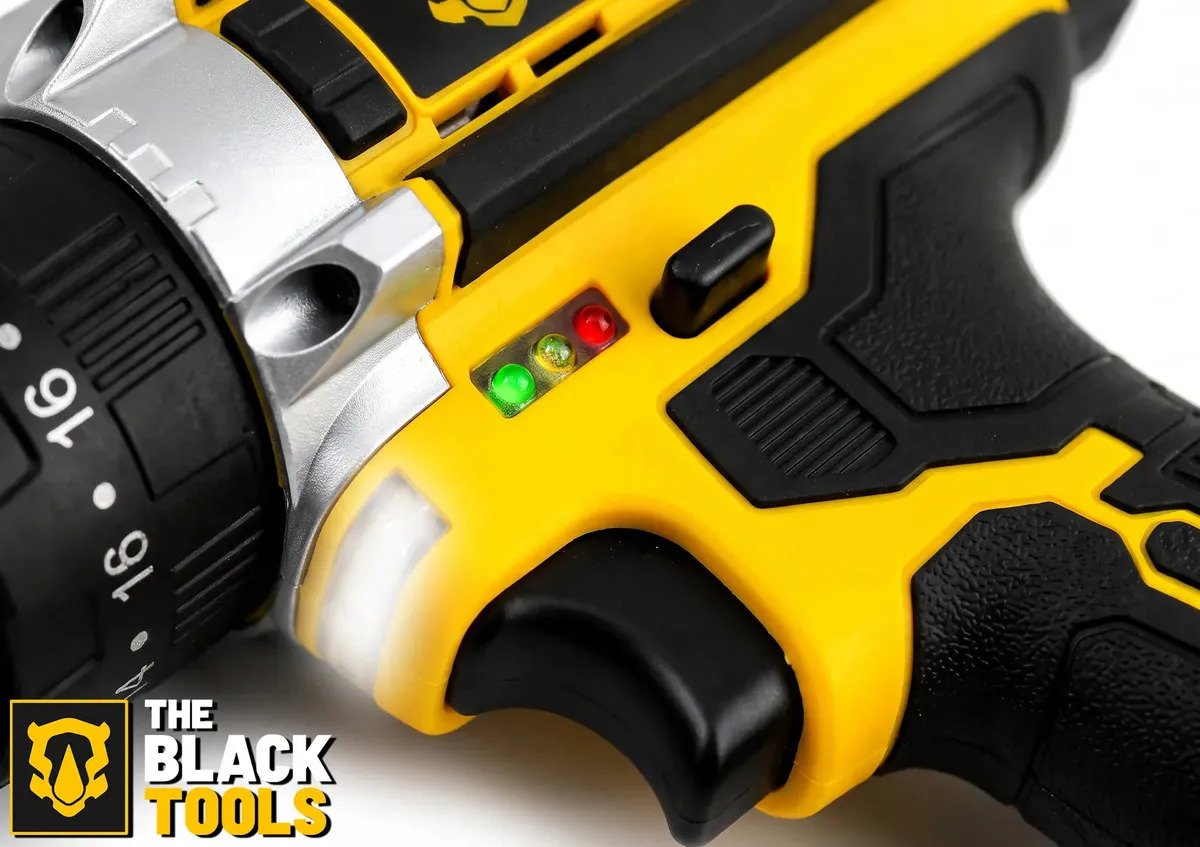 Parafusadeira E Furadeira Impacto The Black Tools Tb-21pw 3/8 Cor Amarelo Frequência 50/60 Hz