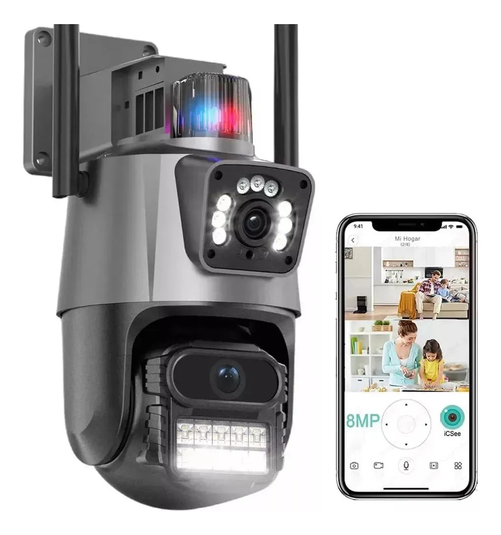 Câmera de Segurança Wi-Fi Externa Lente Dupla 3MP 360° G.Eye