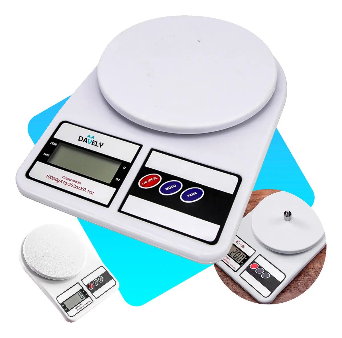 Balança Digital de Cozinha 10kg Davely Cook