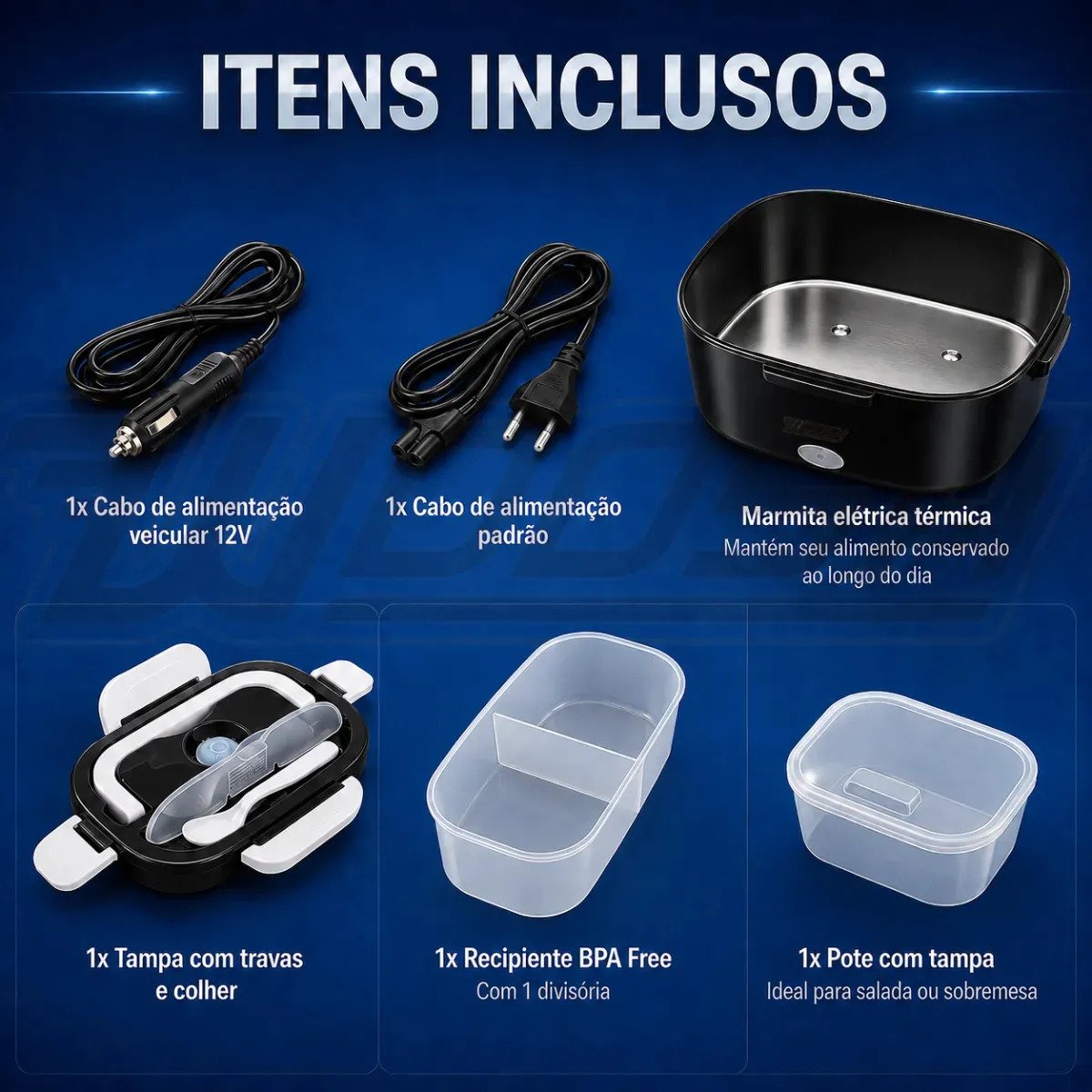 Marmita Elétrica Woosh 1,5L Bivolt Preta