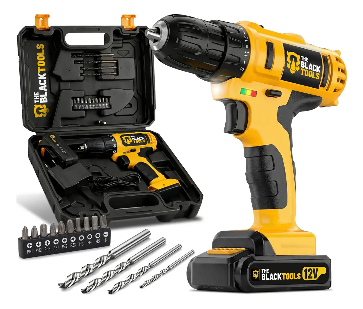 Furadeira Parafusadeira Sem Fio 12V TB-12E The Black Tools
