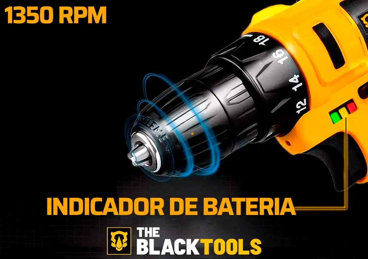 Furadeira Parafusadeira Sem Fio 12V TB-12E The Black Tools