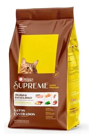 Ração Quatree Supreme Gatos Castrados Frango 10,1kg