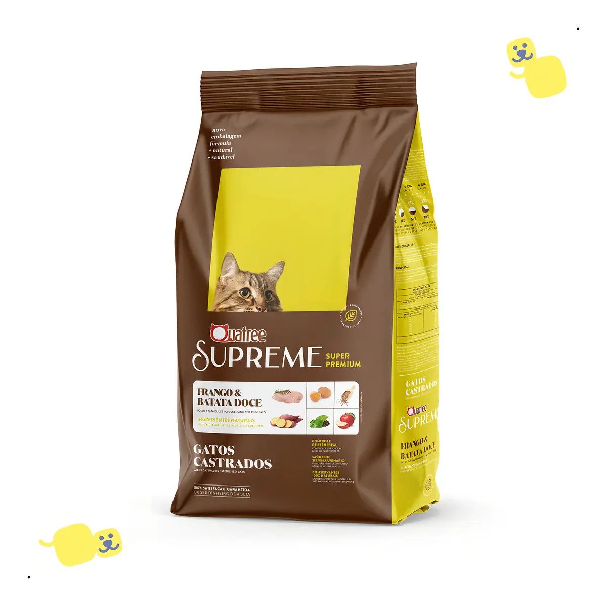 Ração Quatree Supreme Gatos Castrados Frango 10,1kg