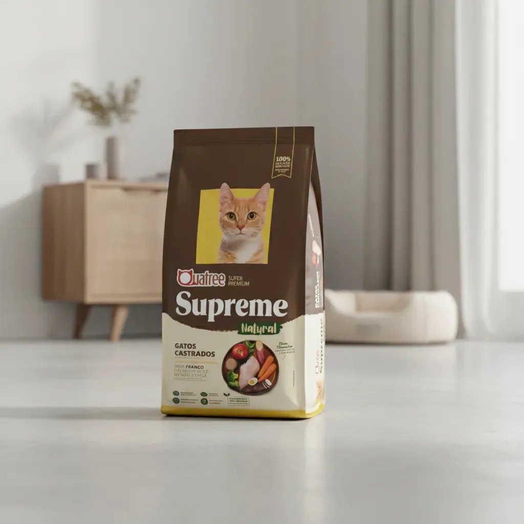 Ração Quatree Supreme Gatos Castrados Frango 10,1kg
