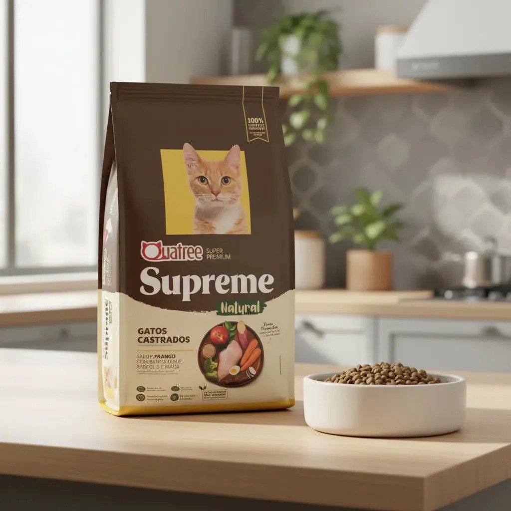 Ração Quatree Supreme Gatos Castrados Frango 10,1kg
