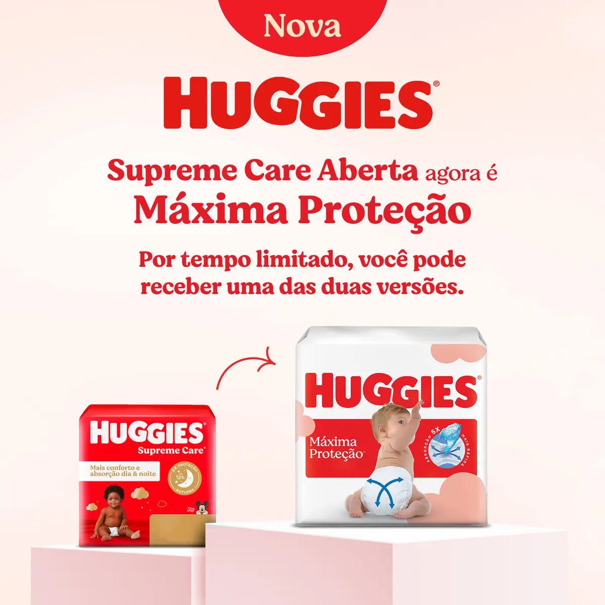 Fralda Huggies Máxima Proteção Tamanho M 172 Unidades
