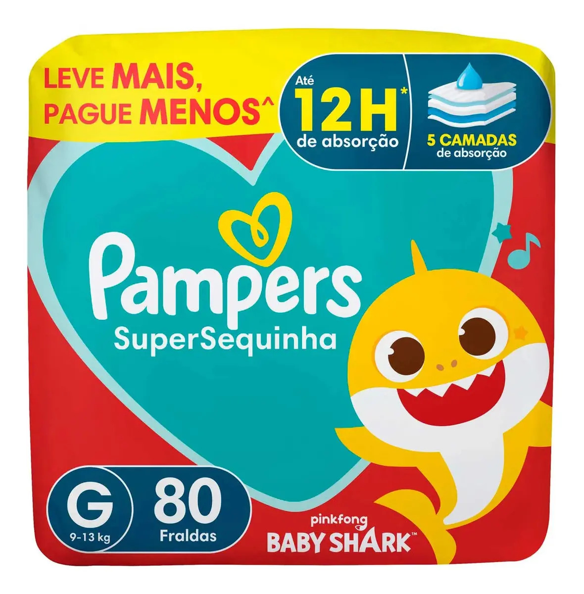 Fralda Pampers Supersequinha Tamanho G 80 Unidades