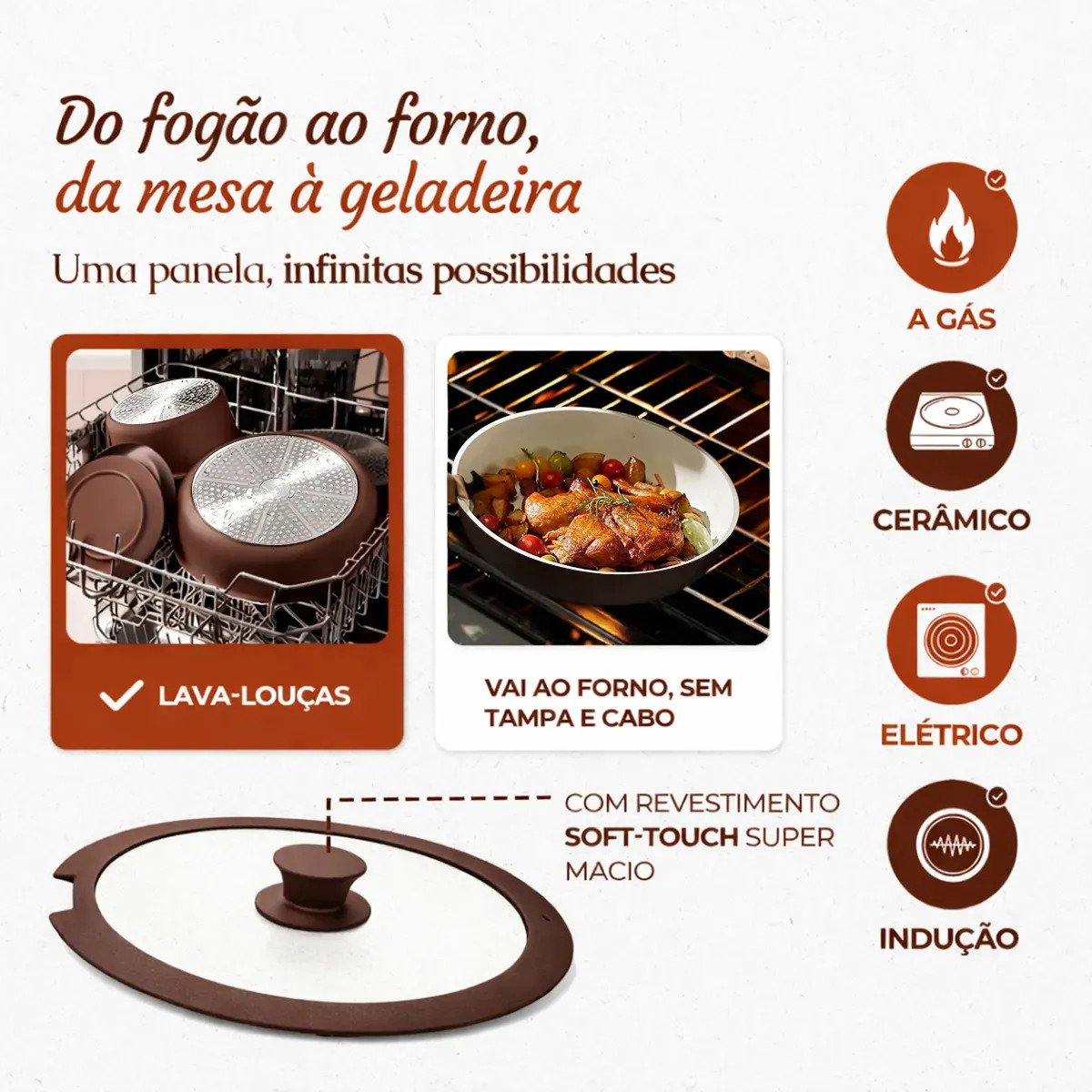 Jogo de Panelas 15 Peças Antiaderente Familar