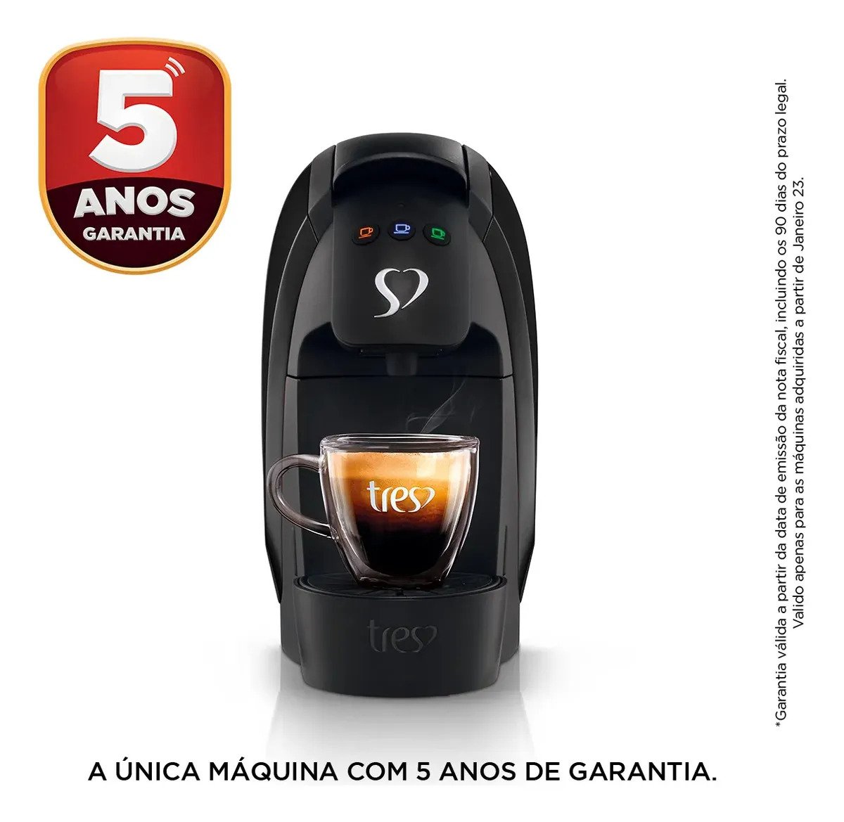Cafeteira Espresso Três Corações Luna Preta