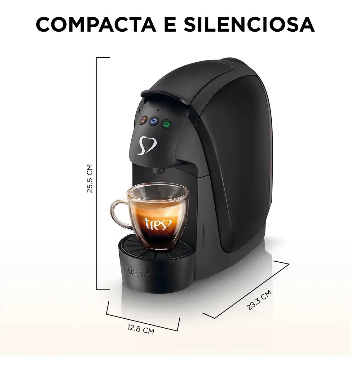 Cafeteira Espresso Três Corações Luna Preta
